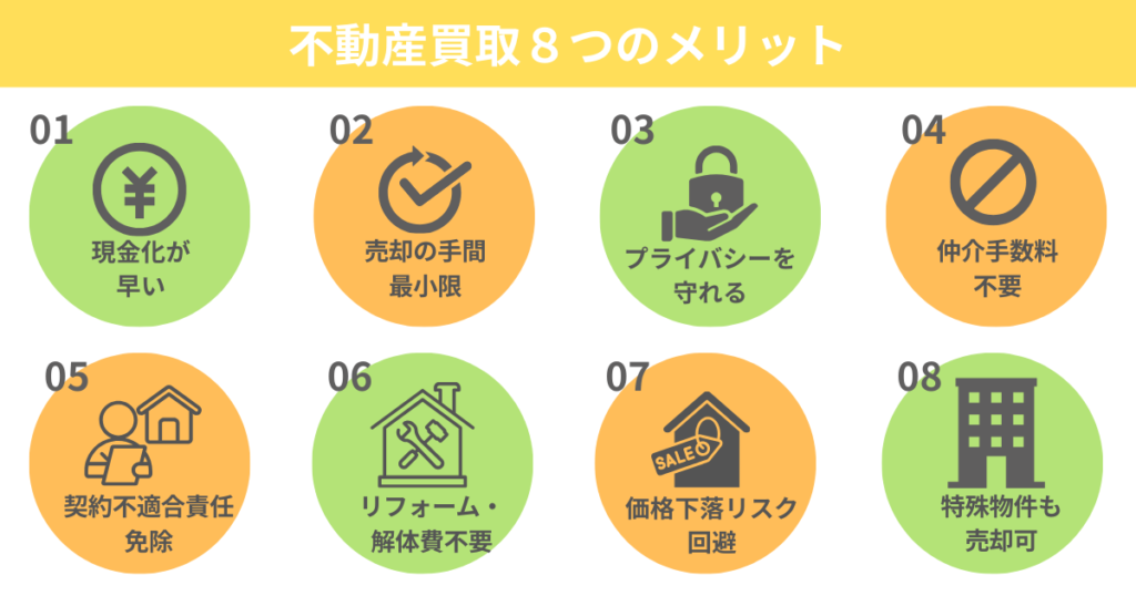不動産買取8つのメリット